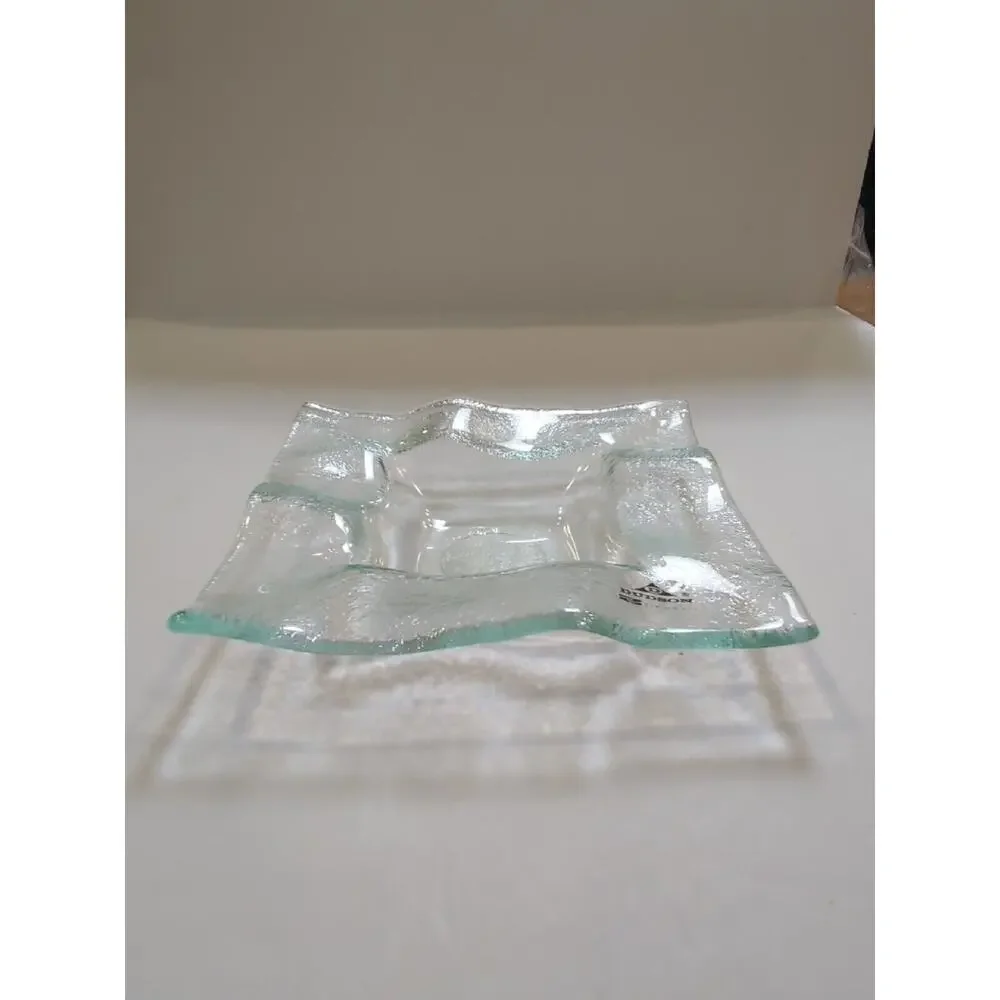 3 Dudson Element Glass Fire plates 6.25 Inch Smoke, Clear‎ & Red.
